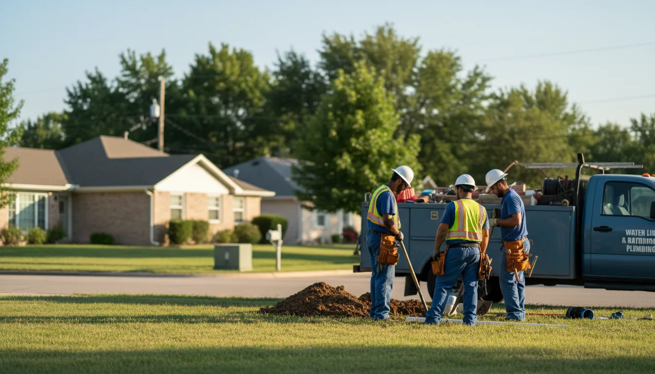 Residential water line and bathroom plumbing service in North Judson, IN